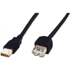 Kabel USB Digitus USB-A - USB-A 5 m Czarny (AK-300202-050-S)