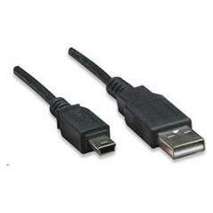 Kabel USB Manhattan USB-A - miniUSB 1.8 m Czarny (333375)