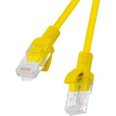 Lanberg RJ-45/RJ-45 kat.5e Żółty 1.5m (PCU5-10CC-0150-Y)
