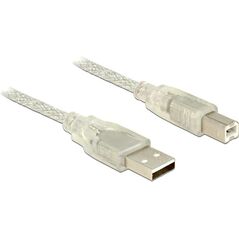 Kabel USB Delock USB-A - USB-B 3 m Przezroczysty (83895)