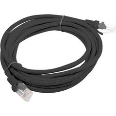 Lanberg Patchcord, Cat5e, nieekranowany, 1.5m, czarny (PCU5-10CC-0150-BK)