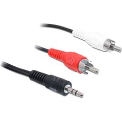 Kabel Delock Jack 3.5mm - RCA (Cinch) x2 5m czarny (84212)