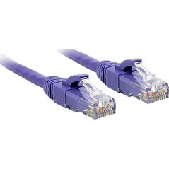 Lindy RJ-45/RJ-45, kat.6, U/UTP, fioletowy, 2m (48123)
