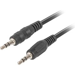 Kabel Lanberg Jack 3.5mm - Jack 3.5mm 2m czarny (CA-MJMJ-10CC-0020-BK)