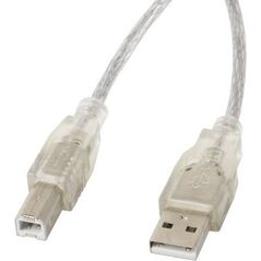 Kabel USB Lanberg USB-A - 3 m Przezroczysty (CA-USBA-12CC-0030-TR)