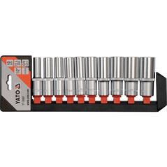 Yato Zestaw nasadek 6-kątnych 1/2" 10-24mm długich 10szt. (YT-38861)