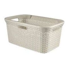 Kosz na pranie Curver Natural Style 45L kremowy (46804)