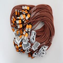 Kabel USB Omega USB-A - Lightning 1 m Pomarańczowy (OUFBBLO)