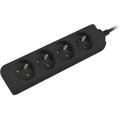 Lanberg 1.5m, czarna, 4 gniazda, kabel wykonany z pełnej miedzi -PS0-04E-0150-BK