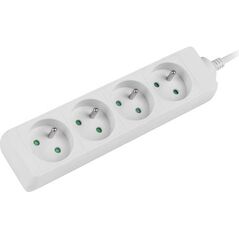Lanberg Listwa zasilająca 1.5m, biała, 4 gniazda (PS0-04E-0150-W)