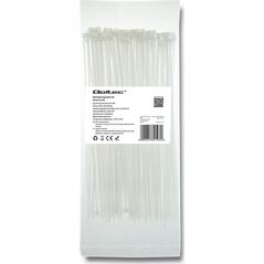 Organizer Qoltec Opaska zaciskowa Biały 100 sztuk  (52195)
