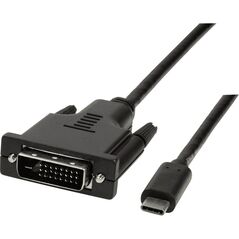 Kabel USB LogiLink USB-C - DVI-D 1.8 m Czarny (UA0331)