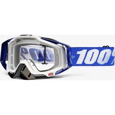 100% Gogle 100% RACECRAFT COBALT BLUE (Szyba Przezroczysta Anti-Fog + 10 Zrywek) (NEW)