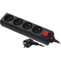 Listwa zasilająca AWTools 4 gniazda 1.5 m czarna (AW24690)