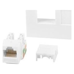 Lanberg GNIAZDO 45X45 RJ45 + KEYSTONE KAT.6 UTP BIAŁE LANBERG