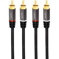 Kabel LogiLink RCA (Cinch) x2 - RCA (Cinch) x2 7.5m czarny (CA1208)