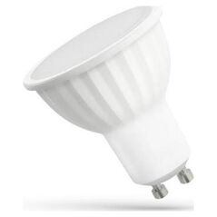 Spectrum LED LED GU10 230V 10W SMD CW z MLECZNĄ SZYBKĄ biała SPECTRUM + unihimp