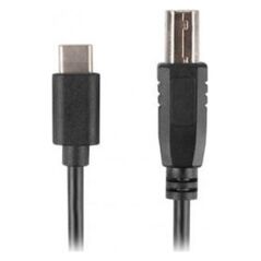 Kabel USB Lanberg USB-C - USB-B 1.8 m Czarny (CA-USBA-14CC-0018-BK)