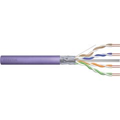 Digitus Kabel teleinformatyczny instalacyjny DIGITUS kat.6, F/UTP, Dca, drut, AWG 23/1, LSOH, 50m, fioletowy, ofoliowany