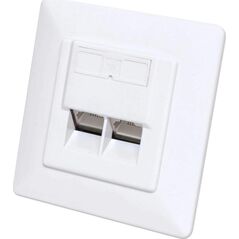 Intellinet Network Solutions Intellinet Gniazdo sieciowe podtynkowe 2x RJ45 Cat6 10G, STP, białe