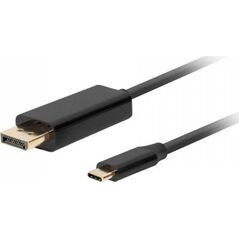Kabel USB Lanberg USB-C - DisplayPort 1 m Czarny (CA-CMDP-10CU-0010-BK)