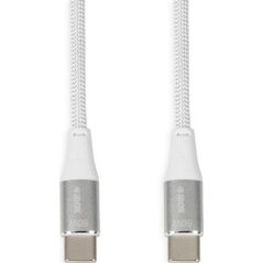 Kabel USB iBOX USB-C - USB-C 1 m Biały (IKUTC1W)