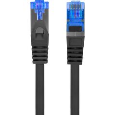 Lanberg Patchcord kat.6a S/FTP LSZH CCA 0.25m czarny fluke