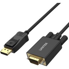 Adapter AV Unitek DisplayPort - D-Sub (VGA) czarny (Y-5118F)