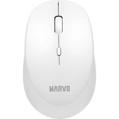 Mysz Marvo Marvo Mysz WM103WH, 1600DPI, 2.4 [GHz], optyczna, 4kl., bezprzewodowa, biała, 1 szt AA, biurowa, cicha