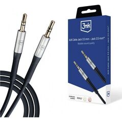 Kabel 3MK Jack 3.5mm - Jack 3.5mm Brak danych czarny (Jack 3,5 mm - Jack 3,5 mm)