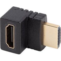 Adapter AV Lanberg Adapter Lanberg HDMI(M) -> HDMI(F) 4K kątowy góra czarny