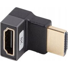 Adapter AV Lanberg Adapter Lanberg HDMI(F)->HDMI(F) 8K kątowy góra aluminimum srebrny