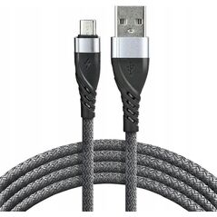 Kabel USB EverActive USB-A - microUSB 2 m Szary (CBB-2MG)