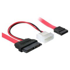 Delock SATA - SATA Slimline + Molex, 0.3m, Czerwony (84390)