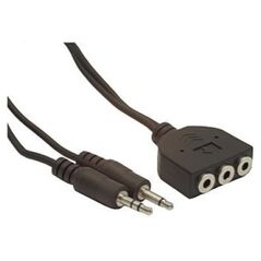 Kabel Gembird Jack 3.5mm x2 - Jack 3.5mm x3 1 m czarny (CCMIC1)
