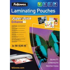 Fellowes folie do laminowania SUPER QUICK - A4, 100 szt. (5440101)