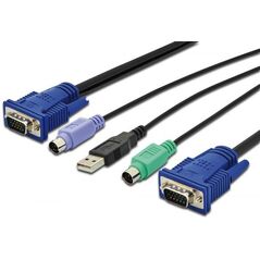 Digitus Kable KVM, 1.8m, Czarny (DS-19231)