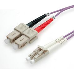 Roline Patchcord światłowodowy, 50/125um, LC-SC, OM3, 10m, turkusowy (21.15.8718)