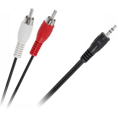 Kabel Jack 3.5mm - RCA (Cinch) x2 15m czarny (KPO2747-15)