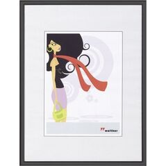 Ramka Walther New Lifestyle, 21x29,7, A4, plastikowa, czarna (KV130B)