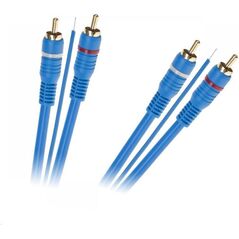 Kabel RCA (Cinch) x2 - RCA (Cinch) x2 5m niebieski (KPO2669-5)