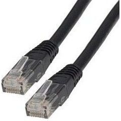 Lynx CS Patchcord, Cat5E, UTP, 0.25m, czarny (PK-UTP5E-0025-BLK)