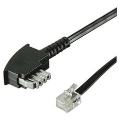 Kabel telefoniczny TAE-N -> RJ11 6m, czarny