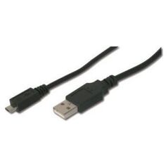 Kabel USB Digitus USB-A - microUSB 1 m Czarny (AK-300127-010-S)