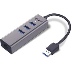 HUB USB I-TEC 1x RJ-45  + 3x USB-A 3.0 (U3METALG3HUB)