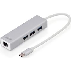 HUB USB Digitus 1x RJ-45  + 3x USB-A 3.0 (DA-70255)