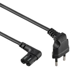 Kabel zasilający Gembird kątowy ''ósemka'' C7 do notebooka, radiowy 1m (PC-184L)
