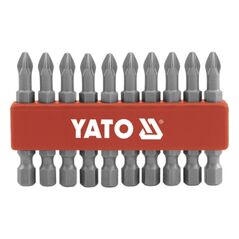 Yato Końcówki wkrętakowe krzyżowe Ph2x50mm S2 1/4 10szt. YT-0478