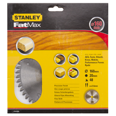 Stanley Piła tarczowa z węglikiem TCT/HM FATMAX 160x20mm 48zębów (STA15535)
