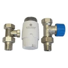 Schlosser Zestaw podłączeniowy prosty + głowica termostatyczna biała - 602200010